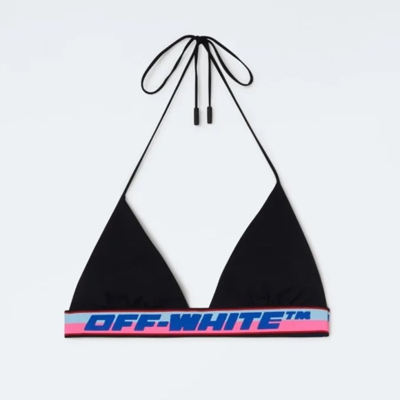 Off-White Black Tape Bikini Top Sz. 42​ - Picture 1 of 4